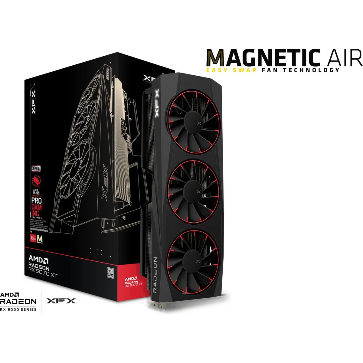 XFX Quicksilver AMD Radeon RX 9070XT Magnetic Air Edition