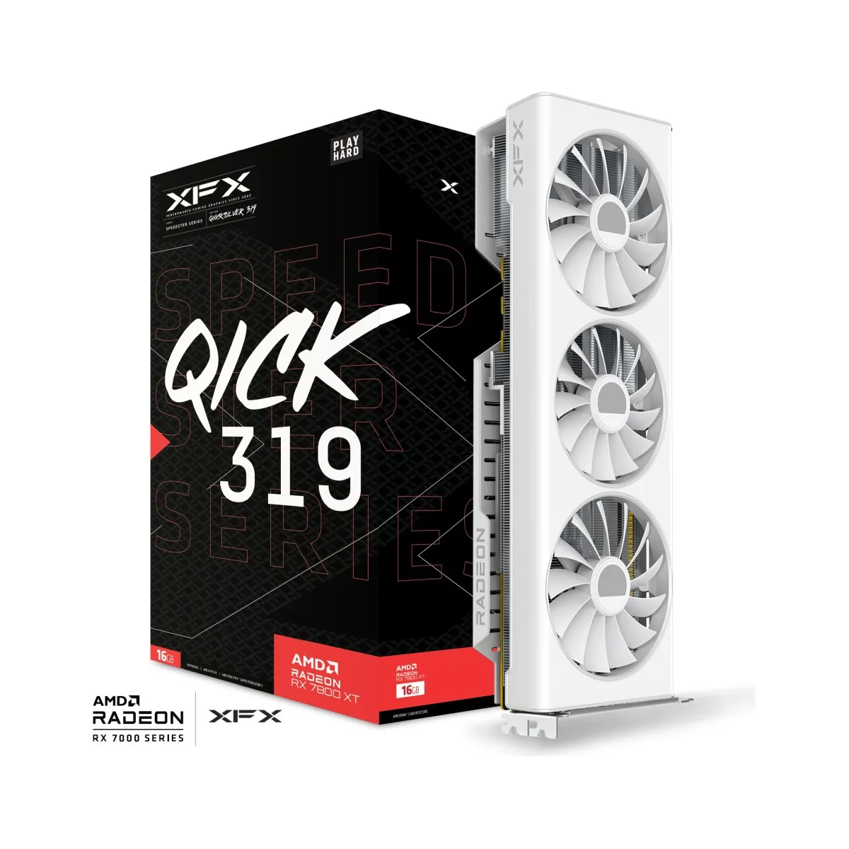 XFX Speedster QICK 319 Radeon RX 7800 XT Core Edition White