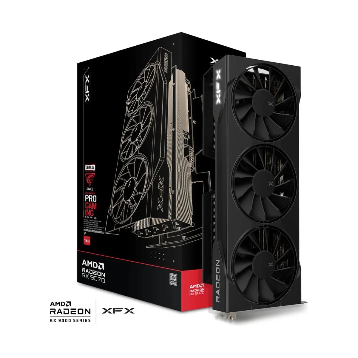 XFX Swift AMD Radeon RX 9070 OC Triple Fan Gaming Edition