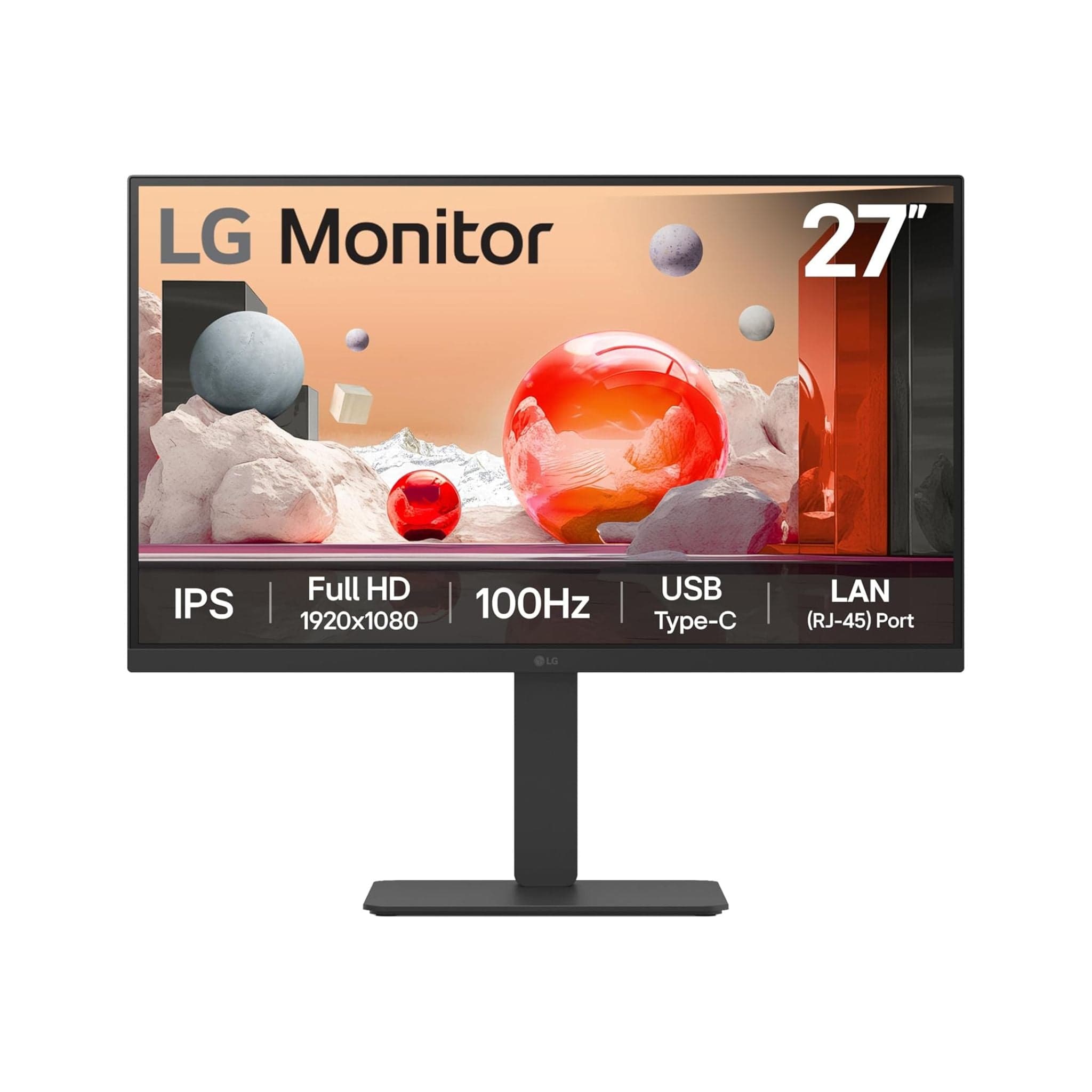 LG 27" Full HD IPS Monitor with USB-C and RJ45