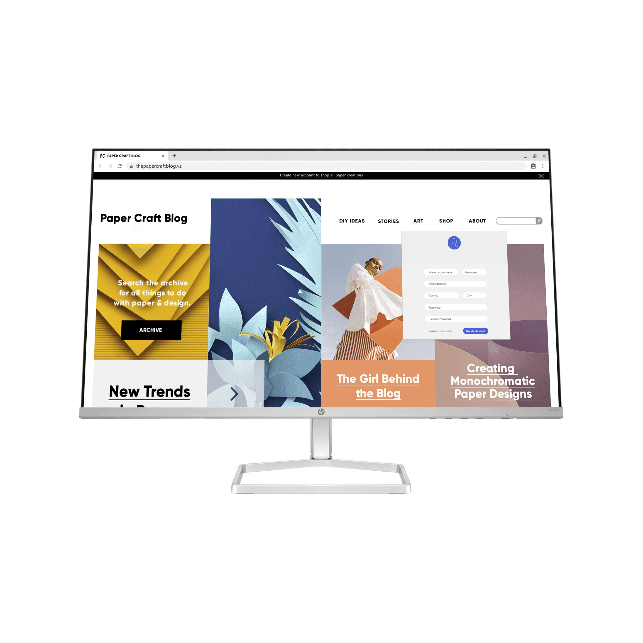 HP Series 5 527sw 27" Full HD White Monitor