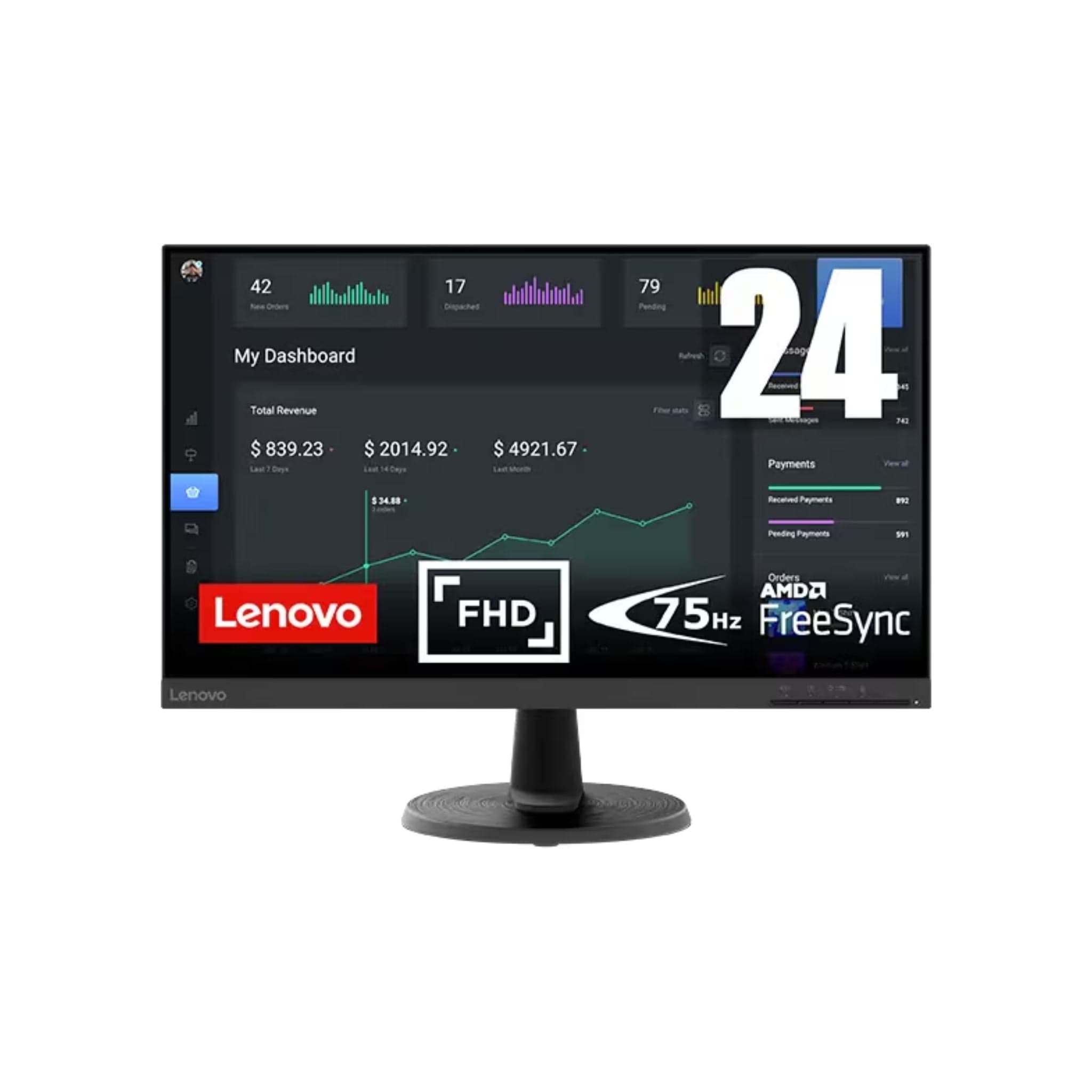 Lenovo D24-40 23.8" 75Hz Full HD Monitor