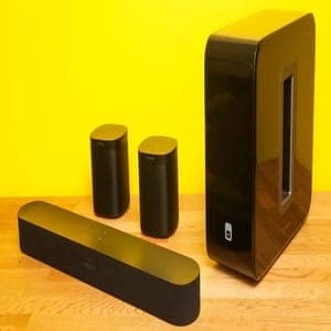Sonos Beam Gen 2 Soundbar with Sub Gen 3 Wireless Subwoofer Black