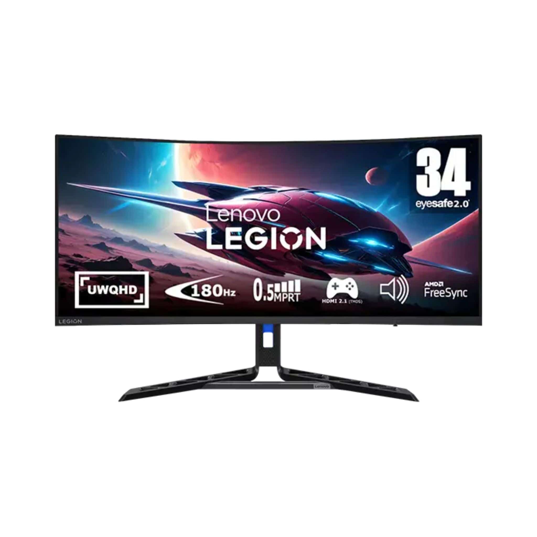 Lenovo Legion R34W-30 34" Ultrawide QHD 180Hz Curved Gaming Monitor