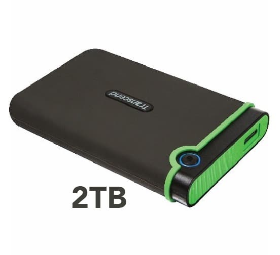 Transcend StoreJet 25H3 2TB Rugged External Hard Drive