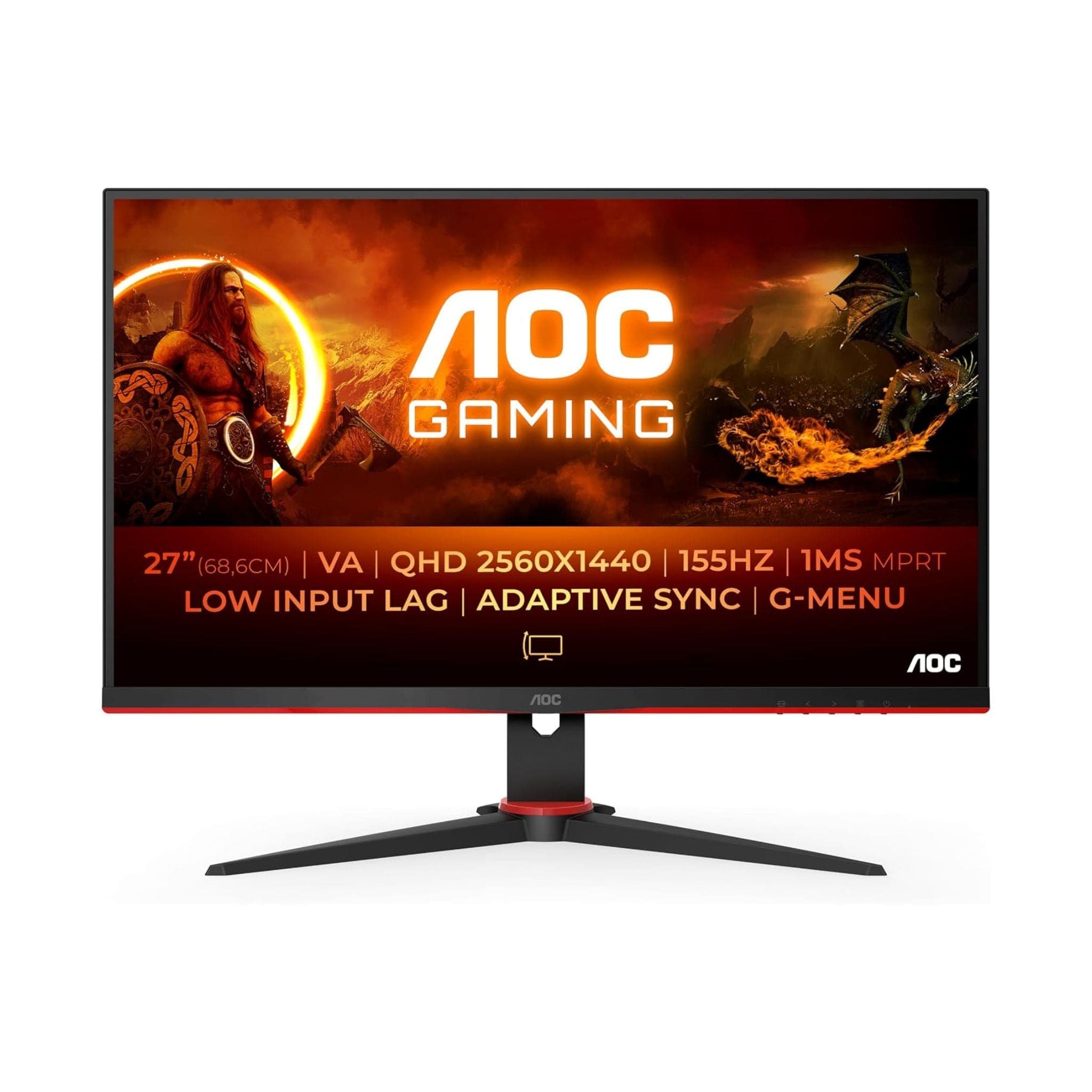 AOC Q27G2E 27" QHD 155Hz 1ms Gaming Monitor