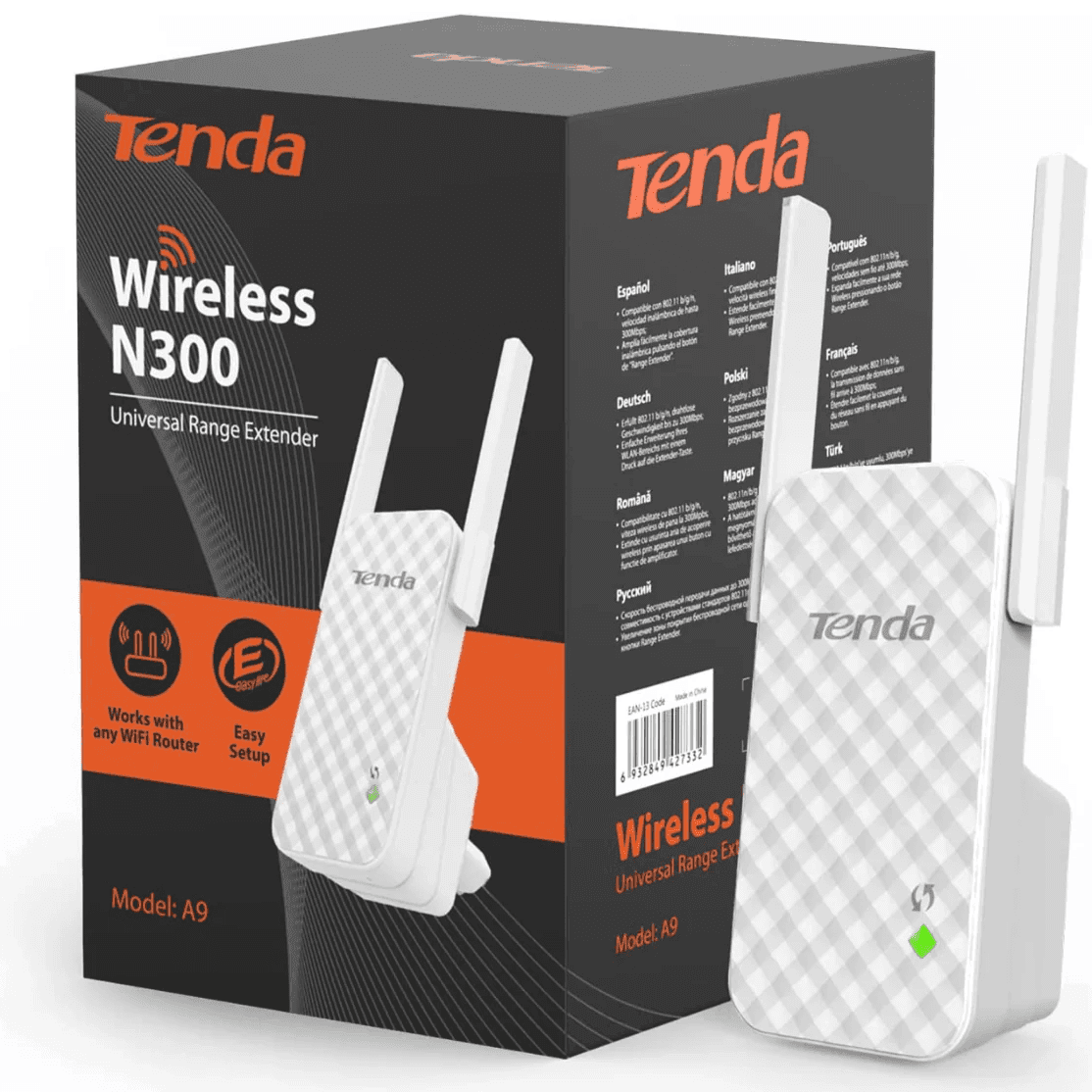 Tenda A9 N300 Universal Wi-Fi Range Extender