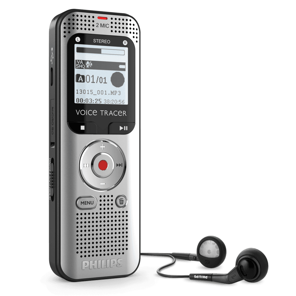 Philips VoiceTracer DVT2015 Stereo Audio Recorder