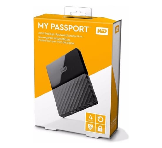 Western Digital My Passport 4TB Portable Hard Drive USB 3.0