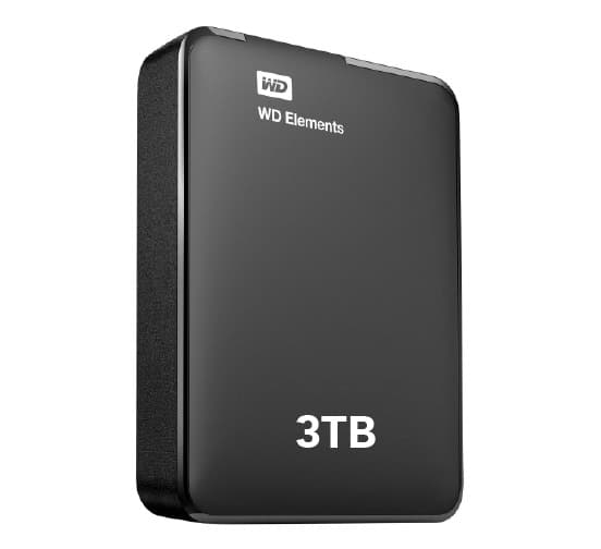 Western Digital Elements 3TB Portable Hard Drive USB 3.0