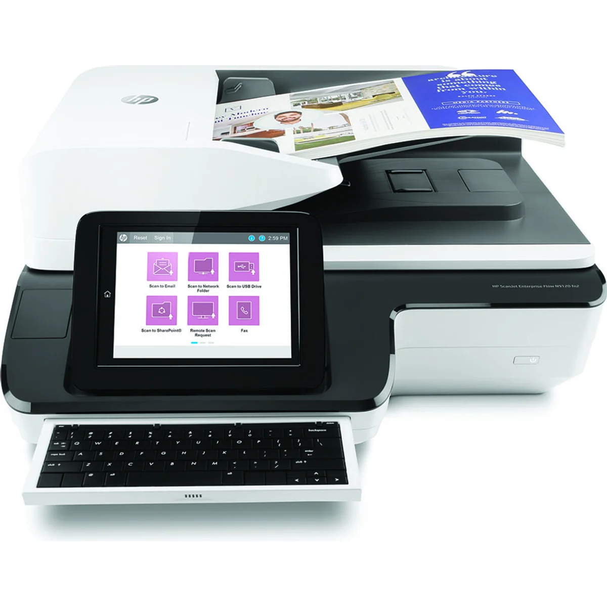 HP ScanJet Enterprise Flow N9120 fn2 A3 Flatbed & ADF Document Scanner (L2763A) – 120 ppm, 600 DPI, Duplex, Network Ready